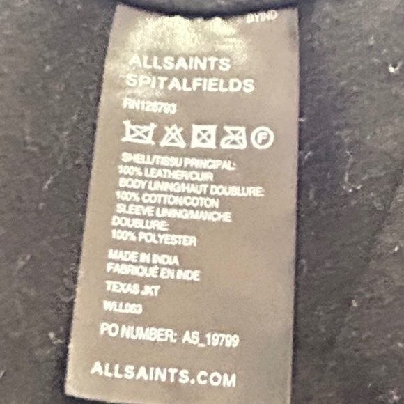 ALLSAINTS Black Leather Jacket - Picture 10 of 10